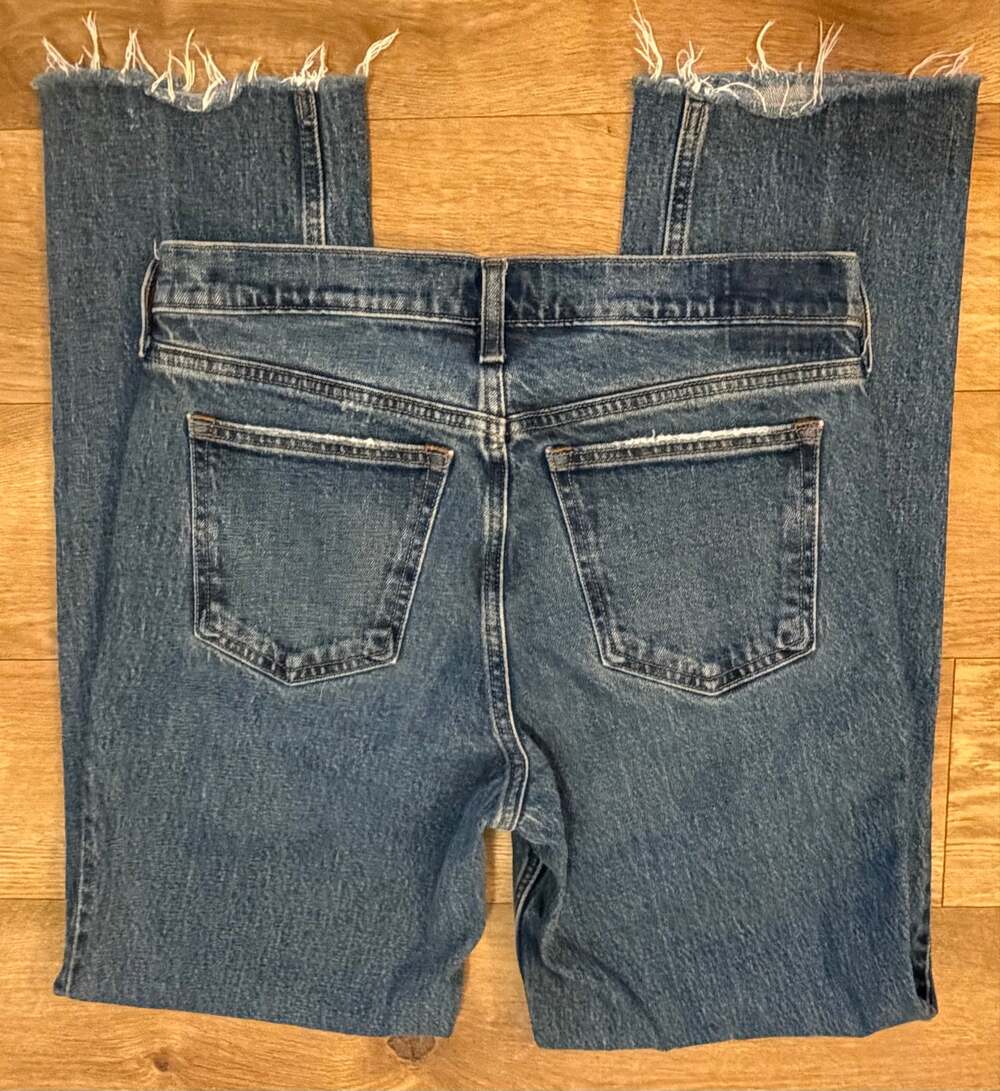 Abercrombie Curve Love Ultra High Rise Ankle Straight Jeans 31 12S Blue